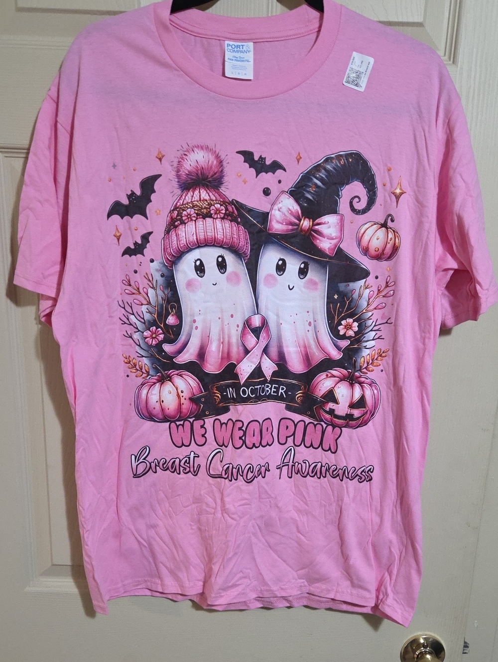 Pink Ghost Breast Cancer Awareness Tee